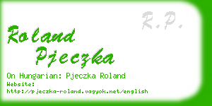 roland pjeczka business card